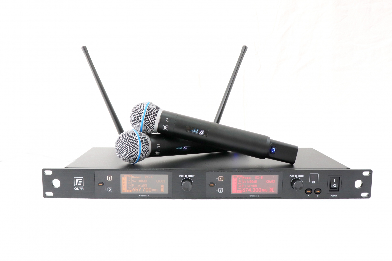 RFIntell QL7R/T1-B 720,500-754,000 МГц 2-канальная радиосистема с 2-мя ручными микрофонами в Толбазах